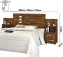 Ver imagem 3 de Cabeceira Cama Casal Queen ou King com Mesas de Cabeceira Florida Malbec
