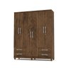 Guarda-Roupa Line 6 Portas Vila Rica - Imbuia Rustico - 1