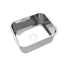 Cuba Mekal Linha Extra Cs50 50x40 Aço Polido - 1 Cuba Mekal Linha Extra Cs50 50x40 Aço Polido - 1