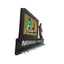 Ver imagem 3 de Porta Medalhas Futebol Masculino Adesivo Minhas Conquistas cor aço escovado para até 50 medalhas