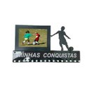 Ver imagem 2 de Porta Medalhas Futebol Masculino Adesivo Minhas Conquistas cor aço escovado para até 50 medalhas