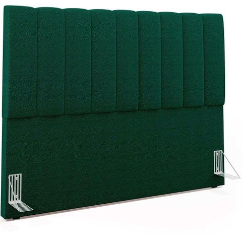 Cabeceira Cama Box Casal Queen 160cm Dália W01 Bouclê Verde