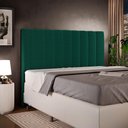 Ver imagem 1 de Cabeceira Cama Box Casal Queen 160cm Dália W01 Bouclê Verde
