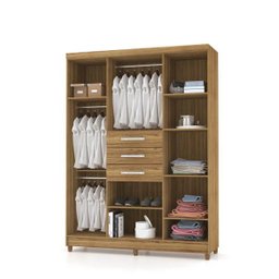 Guarda-Roupa Casal Taurus 6 Portas 3 Gavetas Vila Rica - Móveis Roperi - Canela - 2