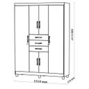 Ver imagem 4 de Guarda-Roupa Casal Taurus 6 Portas 3 Gavetas Vila Rica - Champanhe-Imbuia