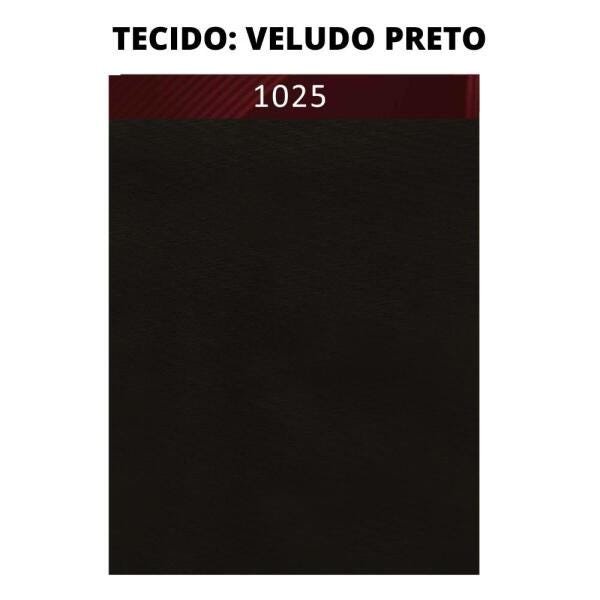 Poltrona Mona Luxo Madeira Maciça Tecido Veludo Preto - 4