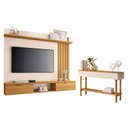 Ver imagem 1 de Painel Suspenso Lets Cinamomo Off White com Aparador Fiero Off White Cinamomo - Hb Móveis