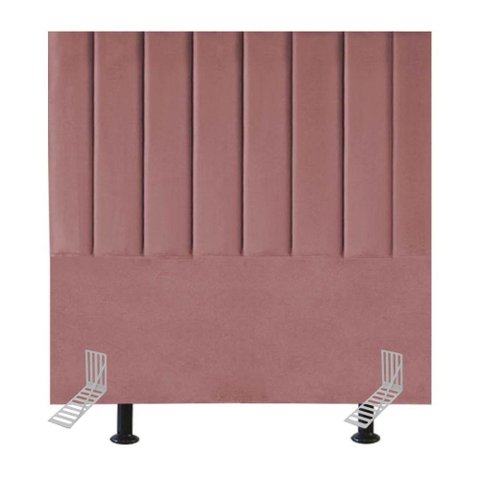 Cabeceira Estofada Cama Solteiro 90 Cm Luna Veludo e Frame Cor:rosé