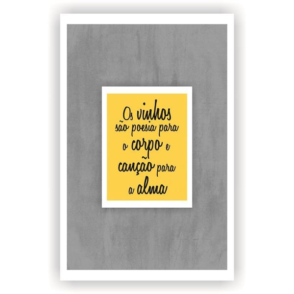 Quadro porta rolha Cancão para a Alma 48,5x33,5cm ArtFrame - 1