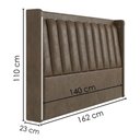 Ver imagem 3 de Cabeceira Casal 140 cm Lumina LED com Frame Corino Tcs 729 Peer