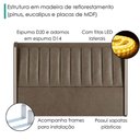 Ver imagem 5 de Cabeceira Casal 140 cm Lumina LED com Frame Corino Tcs 729 Peer