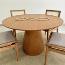 Ver imagem 2 de Mesa de Jantar Cone Balonê Redonda 150 Cm Tampo Freijó Base Freijó