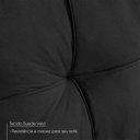Ver mais imagens de Sofá de Canto com Chaise Ibarra Suede Velut Preto - King House