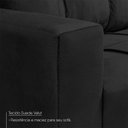 Ver imagem 6 de Sofá de Canto com Chaise Ibarra Suede Velut Preto - King House
