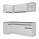 Ver imagem 7 de Armário de Cozinha Compacta de Canto com Rodapé Veneza Multimóveis Mp2093.964 Branco/preto