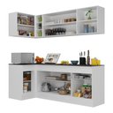 Ver imagem 6 de Armário de Cozinha Compacta de Canto com Rodapé Veneza Multimóveis Mp2093.964 Branco/preto