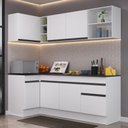 Ver imagem 1 de Armário de Cozinha Compacta de Canto com Rodapé Veneza Multimóveis Mp2093.964 Branco/preto