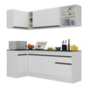Ver imagem 3 de Armário de Cozinha Compacta de Canto com Rodapé Veneza Multimóveis Mp2093.964 Branco/preto