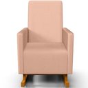 Ver imagem 6 de Poltrona de Amamentação com Balanço e Puff Ravena W01 Linho Rosê - Lyam Decor