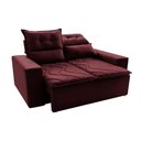 Ver imagem 7 de Sofá Retrátil e Reclinável 1.50m Cama Inbox Smal com Bordado Pantográfico Suede Vinho