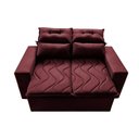 Ver imagem 5 de Sofá Retrátil e Reclinável 1.50m Cama Inbox Smal com Bordado Pantográfico Suede Vinho