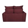 Sofá Retrátil e Reclinável 1.50m Cama Inbox Smal com Bordado Pantográfico Suede Vinho - 6