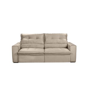 Sofá Luna 4 Lugares Retrátil Reclinável Veludo Luxo 2,20m