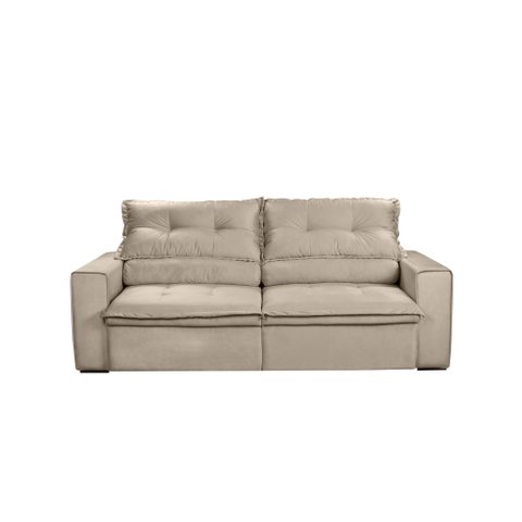 Sofá Luna 4 Lugares Retrátil Reclinável Veludo Luxo 2,20m