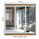 Ver imagem 3 de Guarda-Roupa Casal Madesa Istambul 3 Portas de Correr de Espelho 3 Gavetas Rustic/Branco Cor:Rustic/