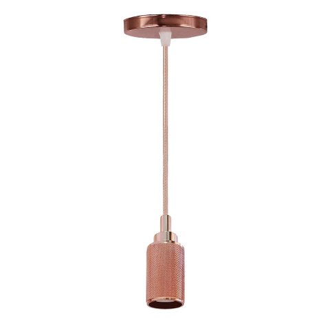 Pendente Luxo Soquete E27 Alumínio Ouro Rose GALAXY LED