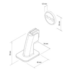 Prendedor Batedor Trava Porta Magnetico Adesivo Branco Imab - 3