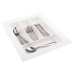 Divisoria De Talheres Para Gavetas De Cozinha - 10177 - Branca - 30,5 x 39cm a 38 x 47,5cm - 1