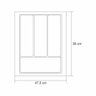 Divisoria De Talheres Para Gavetas De Cozinha - 10177 - Branca - 30,5 x 39cm a 38 x 47,5cm - 3
