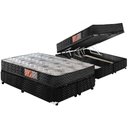 Ver imagem 1 de Cama Box Baú Queen: Colchão Espuma Paropas D33 Pasquale + Base CRC Suede Black(158x198)