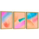 Ver imagem 1 de Quadro Decorativo Trio Abstrato Pintura Colorida