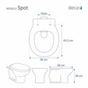 Ver imagem 2 de Assento Sanitário Poliester Spot Branco com Ferragem Dourada para vaso Deca