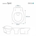 Ver imagem 4 de Assento Sanitário Poliester Spot Branco com Ferragem Dourada para vaso Deca