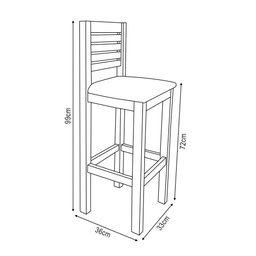 Conjunto 4 Banquetas Alta Laguna Mel Base em Madeira Maciça Assento Estofado Branco - 4 Conjunto 4 Banquetas Alta Laguna Mel Base em Madeira Maciça Assento Estofado Branco - 4