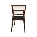Ver imagem 5 de Kit 8 Cadeiras de Jantar Manuela em Tela Assento Veludo Preto Base em Madeira Maciça - Mel