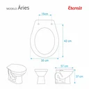 Ver imagem 2 de Assento Sanitário Aries Bege Claro para vaso Eternit