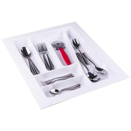 Divisoria De Talheres Para Gavetas De Cozinha - 10176 - Branca - 34,5 x 44cm a 43 x 51cm - 1