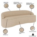 Ver imagem 3 de Sofá 5 Lugares para Sala de Estar Living 280cm Theo D06 Linho Marfim - Mpozenato