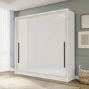 Ver imagem 1 de Guarda Roupa Roupeiro 2 Portas de Correr 2 Gavetas Valência Branco Politorno Móveis