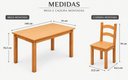 Ver imagem 3 de Mesa de Jantar 6 Cadeiras Mel Madeira Maciça Provenza
