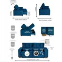 Ver imagem 4 de Sofá Baú San Marino Retrátil e Reclinável 3 Lugares 190cm Veludo Sofatec