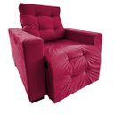 Ver imagem 3 de Poltrona Amamentação Retratil E Reclinavel Sala Quarto Mamae Sofia Vermelho