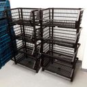 Ver imagem 1 de Cesto Expositor Empilhavel Reforçado Porta Etiqueta Organizador 10 Unidades