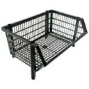 Ver imagem 2 de Cesto Expositor Empilhavel Reforçado Porta Etiqueta Organizador 10 Unidades