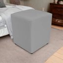 Ver imagem 1 de Puff Quadrado Tecido Suede Premium Cinza