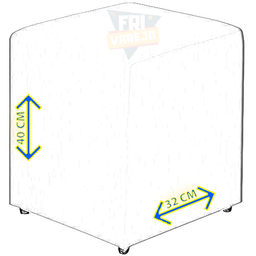 Puff Quadrado Tecido Suede Premium Cinza - 3